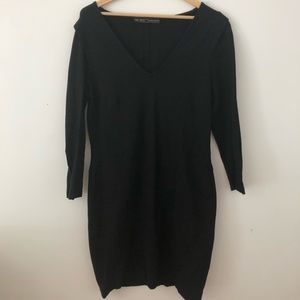 Black V-Neck Cocktail dress